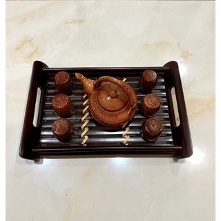 Khay tre đựng ly,tách