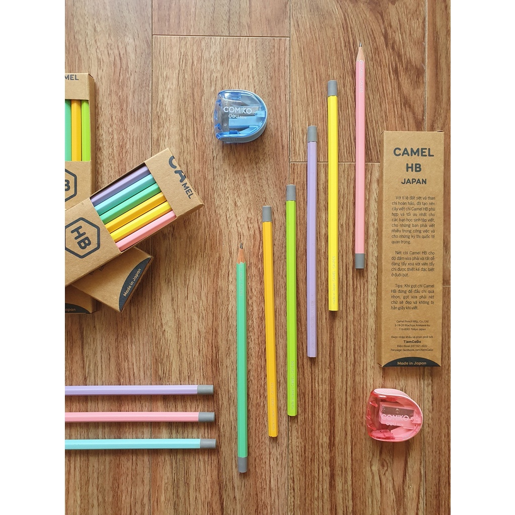Hộp 6 cây bút chì Camel HB Nhật Bản - Made in Japan
