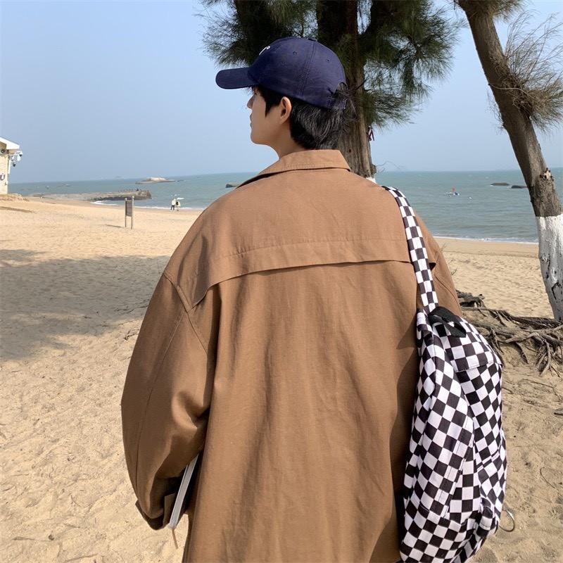 Áo Sơ Mi Tay Dài SON Vải Khaki Dày Dặn Form Rộng Nam Nữ Nhiều Màu Thiết Kế Basic Phong Cách Teen Ulzzang (Ảnh Thật)