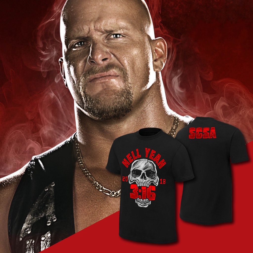 niah ///Áo thun WWE - Stone Cold Steve Austin!！！