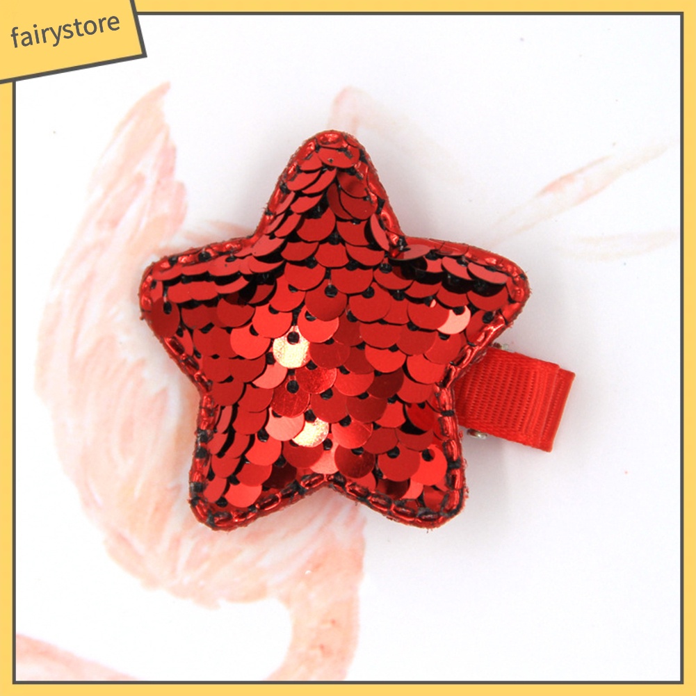 Kẹp Tóc Hình Ngôi Sao Đính Kim Sa Lấp Lánh Cho Bé