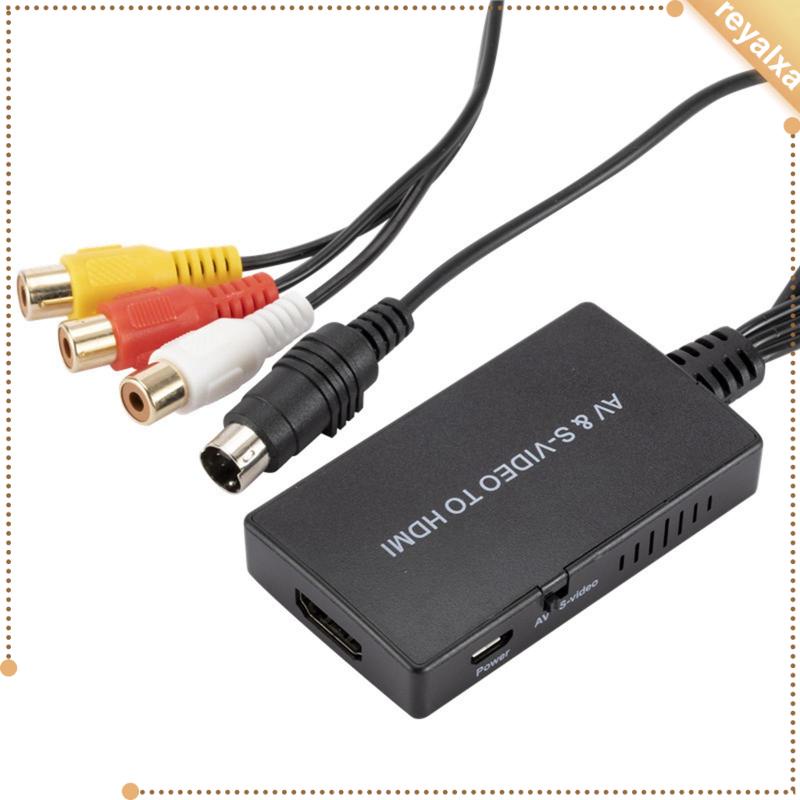 Bộ Chuyển Đổi AV S-video Sang HDMI PAL / NTSC Cho Máy Phát DVD Blue-Ray N64 VHS VCR