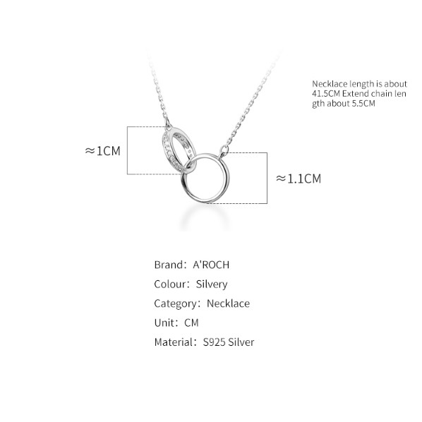 Dây chuyền bạc Ý phong cách Hàn Quốc D7130 - AROCH Jewelry