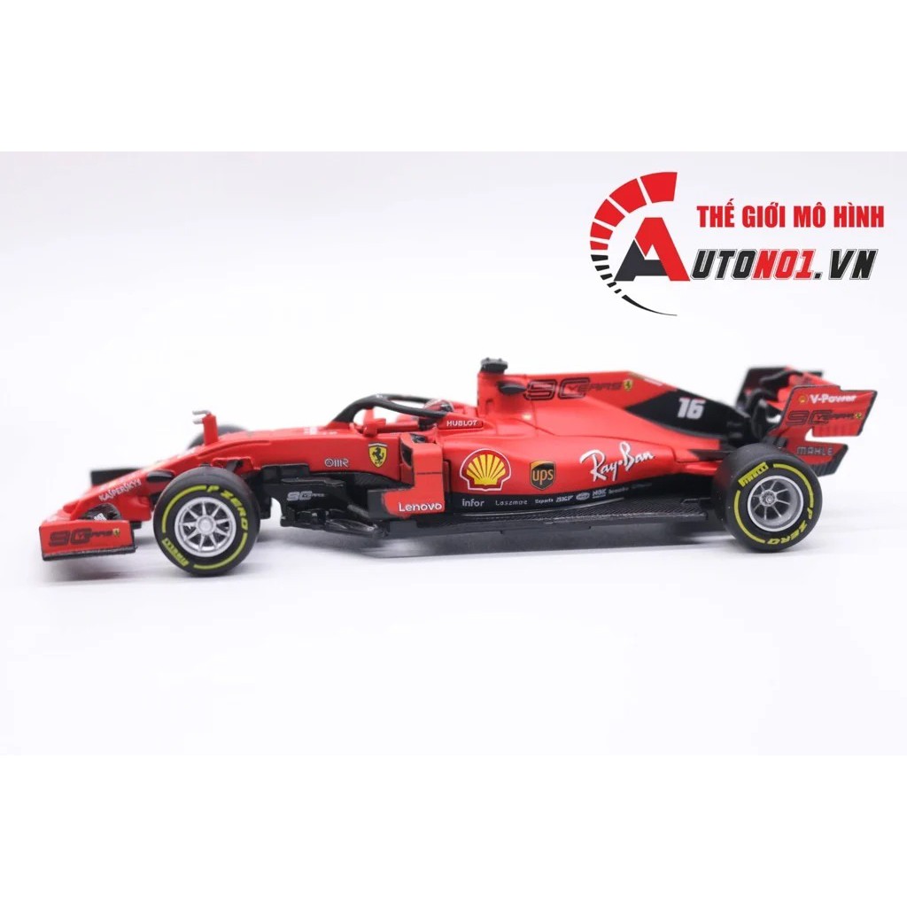 MÔ HÌNH XE F1 FERRARI SF90 #16 2019 HỘP MICA 1:43 BBURAGO 7544