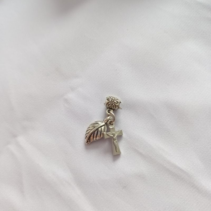 Charm ống lùa bạc thái mic vòng xỏ handmade làm trang sức xỏ DIY