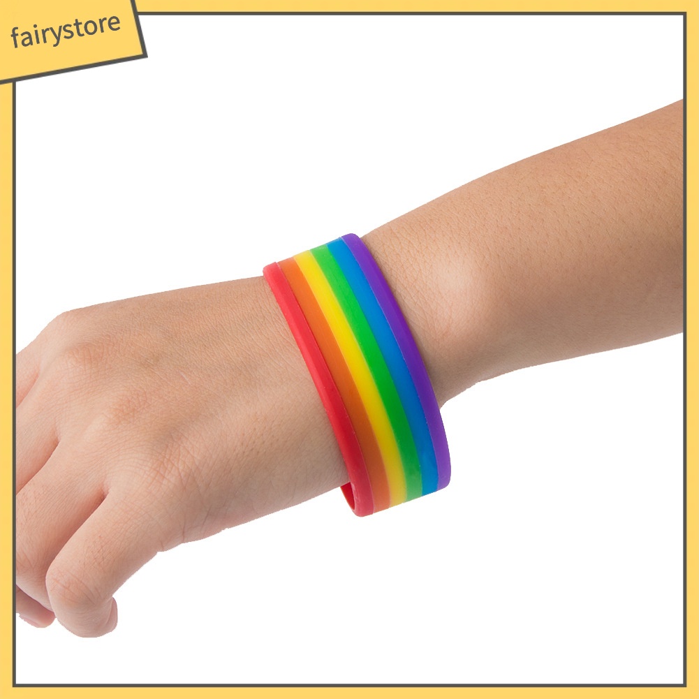 Vòng Tay Fmen 's Rainbow Band Silicone Cho Nam Và Nữ
