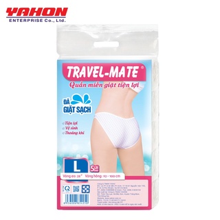 Quần lót miễn giặt tiện lợi của nữ travel - mate size xl (5 cái)