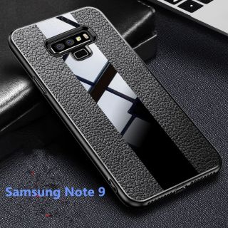 Ốp lưng Note 9, S9+, S10, S10 Plus Da kết hợp kính tinh tế lấy cảm hứng từ xe Porsche cao cấp