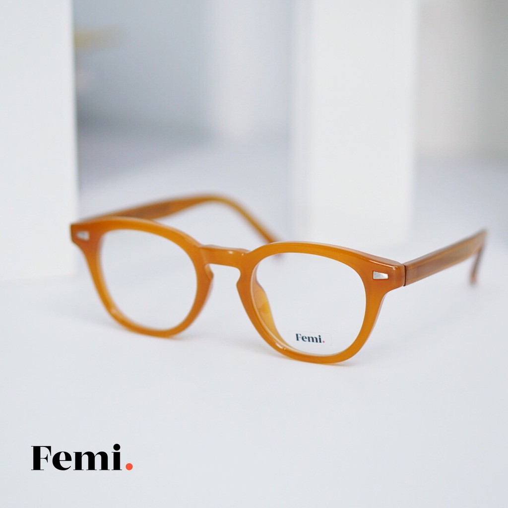 Gọng kính cận tròn Femi Bora chính hãng mắt kính cận nam nữ cao cấp | BigBuy360 - bigbuy360.vn