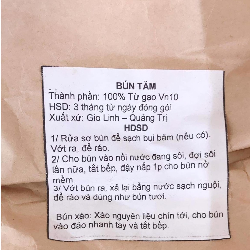 Bún gạo khô sợi tăm - Quảng Trị
