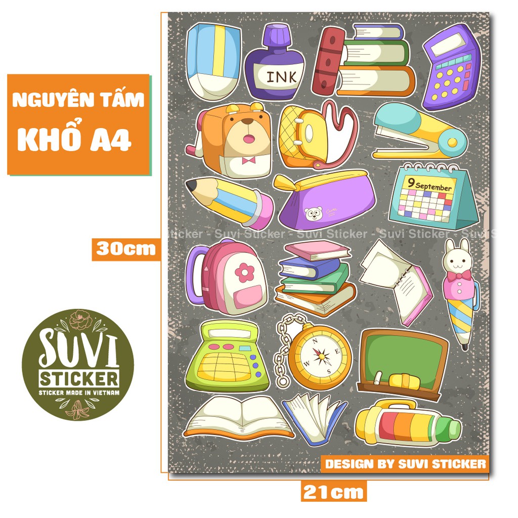 Single Sticker - Hình dán Đồ Dùng HT chống nước sticker dán laptop, điện thoại, đàn guitar, mũ bảo hiểm, vali. SG25