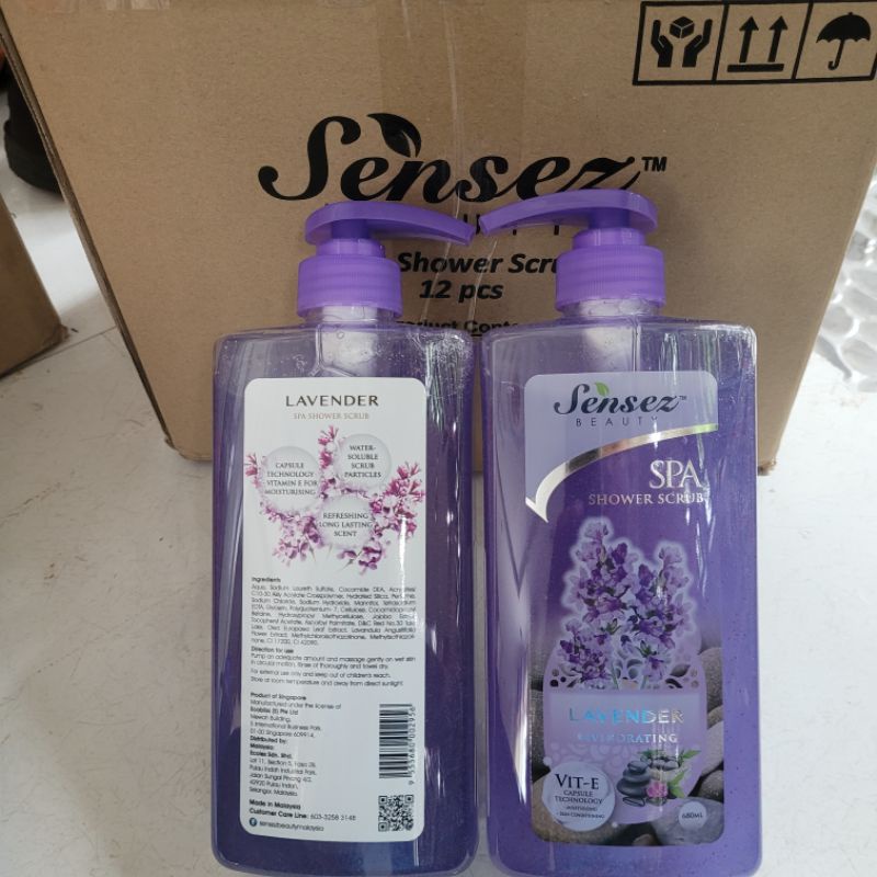 Sữa tắm tẩy tế bào chết hạt Massage Sensez She'nã Spa malaysia