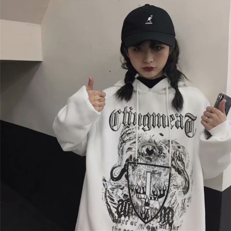 Áo hoodie tay dài in họa tiết graffiti phong cách Hàn Quốc thời trang cho nam size M-3XL