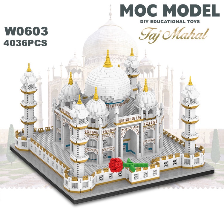 ĐỒ CHƠI XẾP HÌNH LẮP RÁP Mô Hình KIẾN TRÚC KỲ QUAN THẾ GIỚI ĐỀN MỘ TAJ MAHAL ẤN ĐỘ