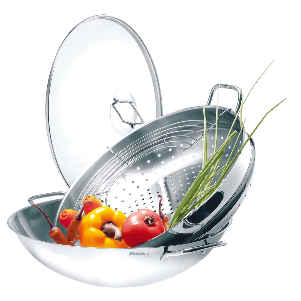 Chảo xào kèm xửng  hấp WMF WOK Macao 36cm 0792566040