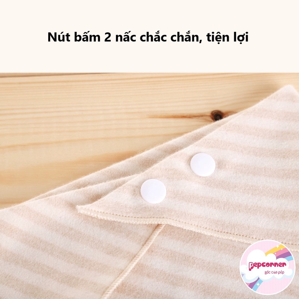 Khăn yếm tam giác ORGANIC 100% sợi bông hữu cơ thiên nhiên an toàn yếm dãi yếm giữ ấm mềm mịn thấm hút điều chỉnh cho bé