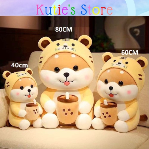 GẤU BÔNG CHÓ SHIBA TRÀ SỮA CUTE DỄ THƯƠNG