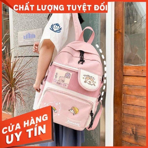 BALO ĐI HỌC THỜI TRANG CHẤT LƯỢNG TẶNG KÈM GẤU