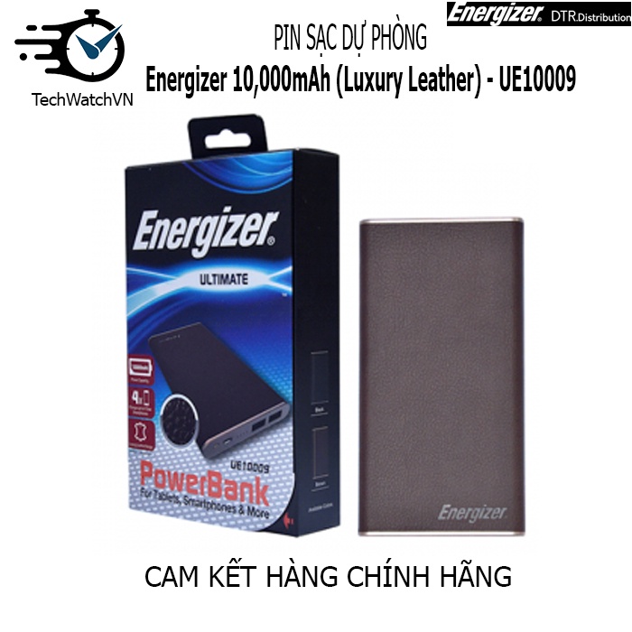 Pin sạc dự phòng Energizer 10,000mAh (Luxury Leather) - UE10009