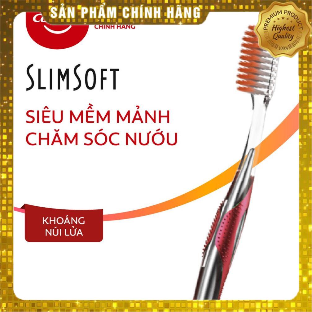 Bàn chải đánh răng Colgate SlimSoft Advanced khoáng núi lửa siêu mềm mảnh chăm sóc nướu