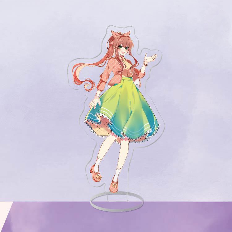 Standee Câu lạc bộ văn học tượng acrylic standee anime mica chibi trang trí trưng bày mô hình