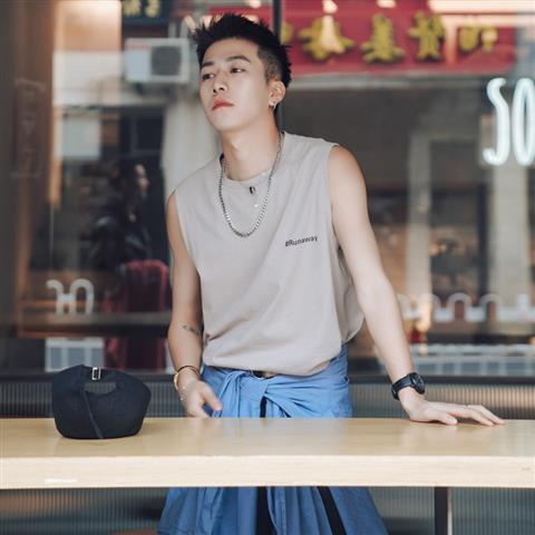 Áo thun sát nách dáng rộng thời trang Hàn Quốc năng động dành cho nam