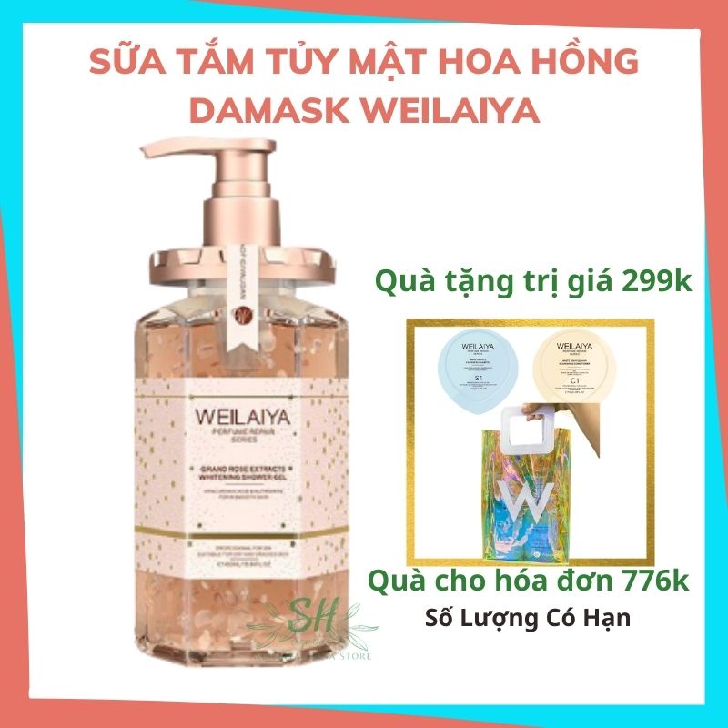 Sữa Tắm Dưỡng Ẩm Trắng Da Weilaiya, Tắm Dưỡng Da Trắng Da Toàn Thân Với Hương Thơm Diu Nhẹ Giúp Da Mịn Màng Trắng Sáng