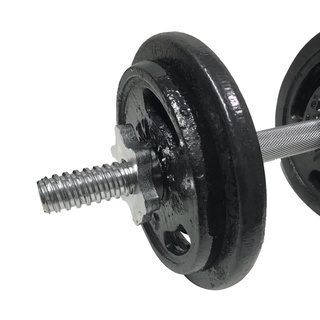 Bộ tạ tay tháo lắp miếng gang tạ bánh gang 3 lỗ 11.5kg (1 đòn 35cm + 2 miếng 2kg + 2 miếng 3kg)