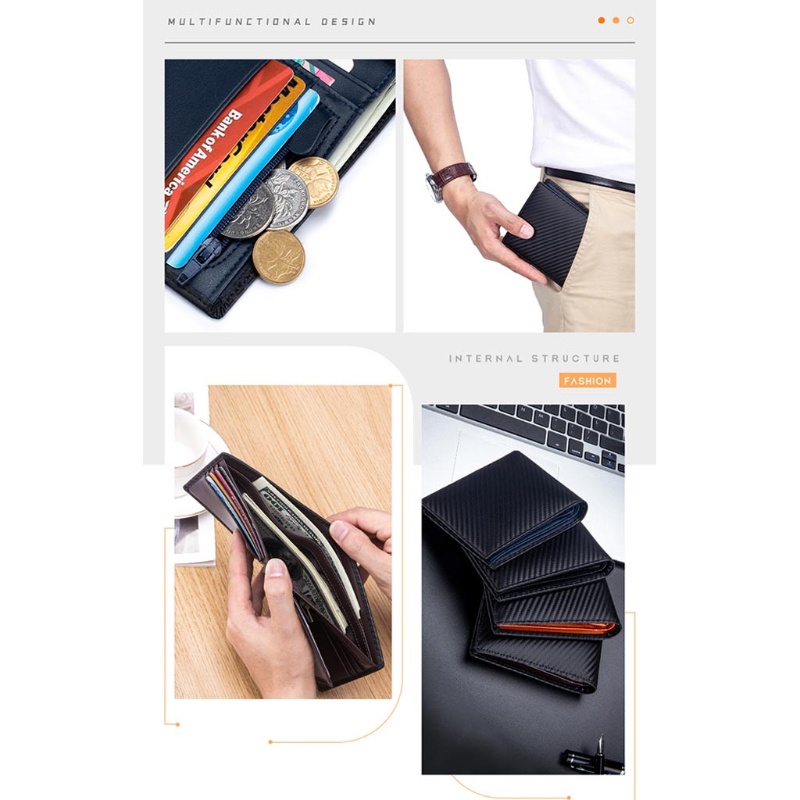 Youyo Ví Nam Mỏng Đựng Thẻ ID / Danh Thiếp Gắn Cửa Sổ Phía Trước RFID