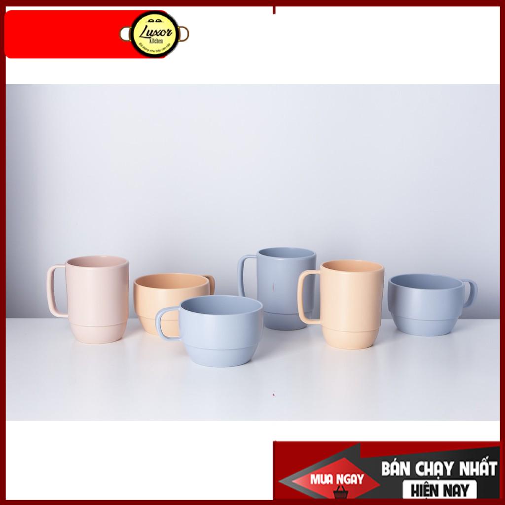 Set 2 cốc (cao/thấp) uống nước trẻ em Inochi Amori - Nhựa nguyên sinh cực kỳ an toàn - hàng xuất Nhật