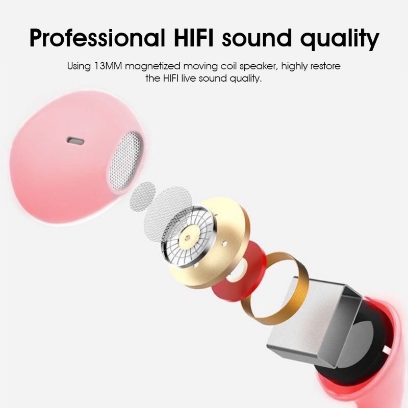 Tai Nghe Nhét Tai Jack 3.5mm Chống Ồn Có Micro Màu Macaron Phong Cách Thể Thao Tiện Dụng