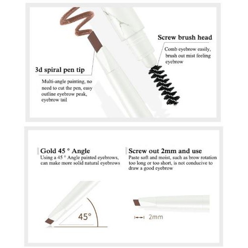 (hàng Mới Về) Chì Kẻ Lông Mày Hai Đầu Vỏ Họa Tiết Đá Cẩm Thạch Lml-lameila 801 | BigBuy360 - bigbuy360.vn