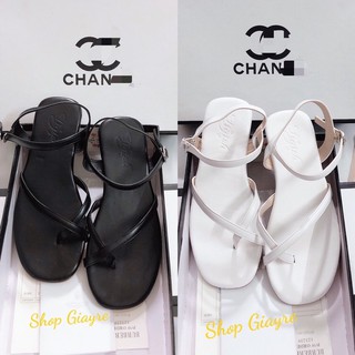 Sandal xỏ ngón da mềm lót đệm