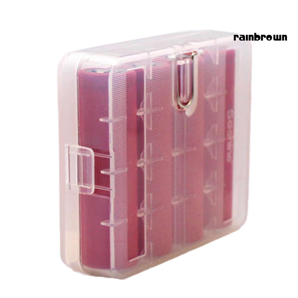 Hộp đựng pin 4 ngăn có móc treo dành cho pin 18650