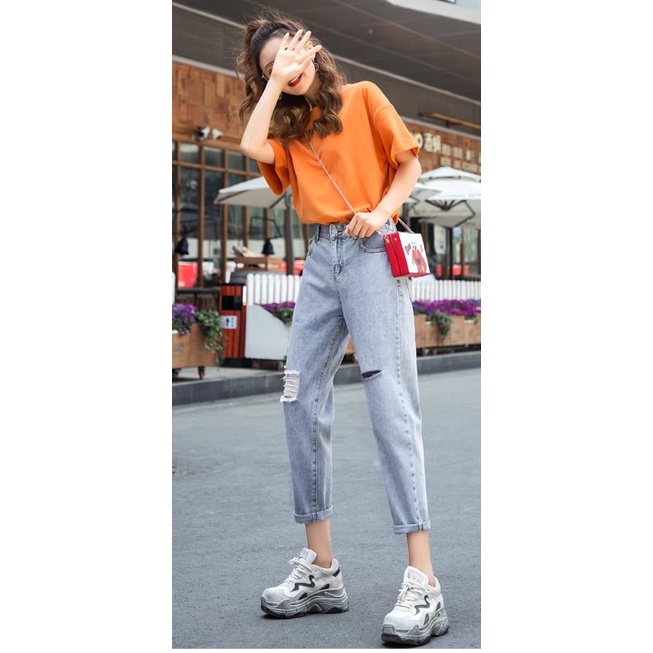 Quần bò baggy nữ quần jean baggy nữ quần jeans nữ lưng cao cạp cao quần nữ đẹp 3 size S M L hot 2022 SKShop22 | BigBuy360 - bigbuy360.vn