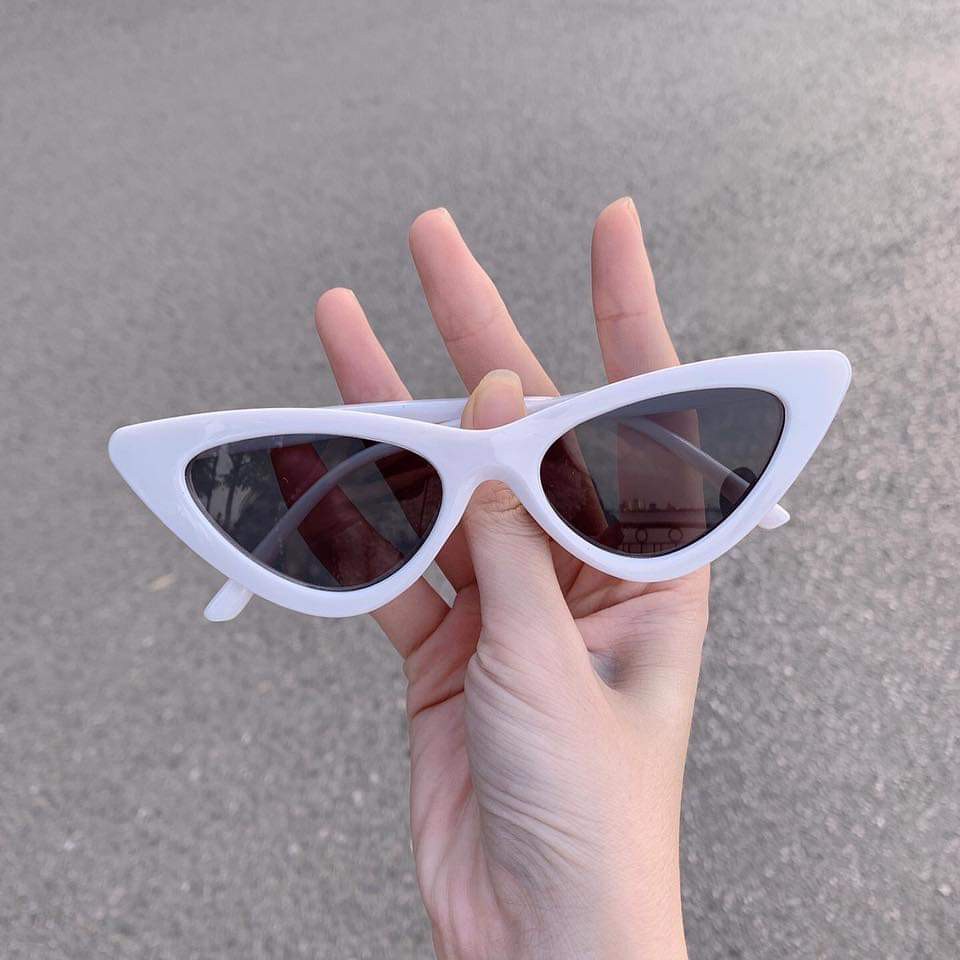 Kính râm nữ thời trang mắt xếch sang chảnh trẻ trung chống tia Uv cực tốt- MÈO TRẮNG
