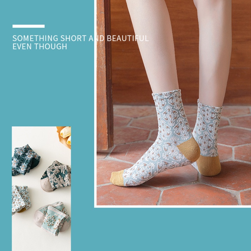 Youyo Vớ Thuyền Thêu Họa Tiết Hoa Dập Nổi Phong Cách Hoàng Gia Lolita Harajuku Dễ Thương Cho Nữ