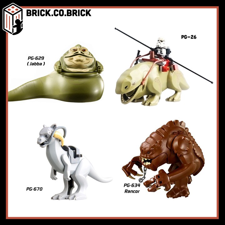 Star Wars Non LEGO Minifigure Mô Hình Chiến Tranh Giữa Các Vì Sao Sand Trooper Dewback Rancor PG670 PG634 PG636