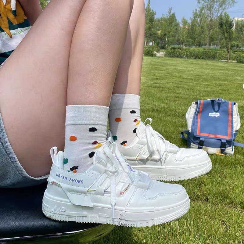 Giày nữ,giày thể thao sneaker có đế pha màu kiểu dáng Đơn giản | BigBuy360 - bigbuy360.vn