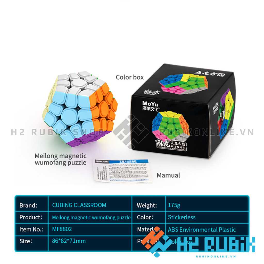 Meilong Megaminx 3x3 M - Rubik ngũ giác Lục giác Có nam châm sẵn cao cấp