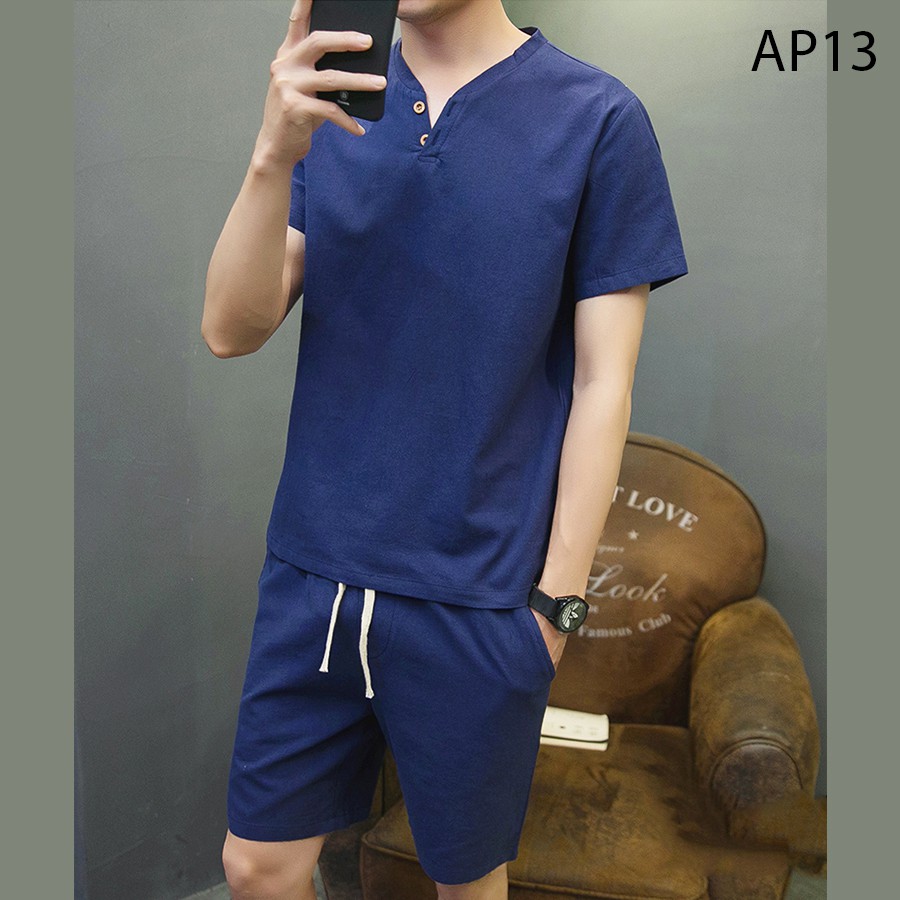 Bộ ngắn tay đũi nam trẻ trung - AP13A | BigBuy360 - bigbuy360.vn