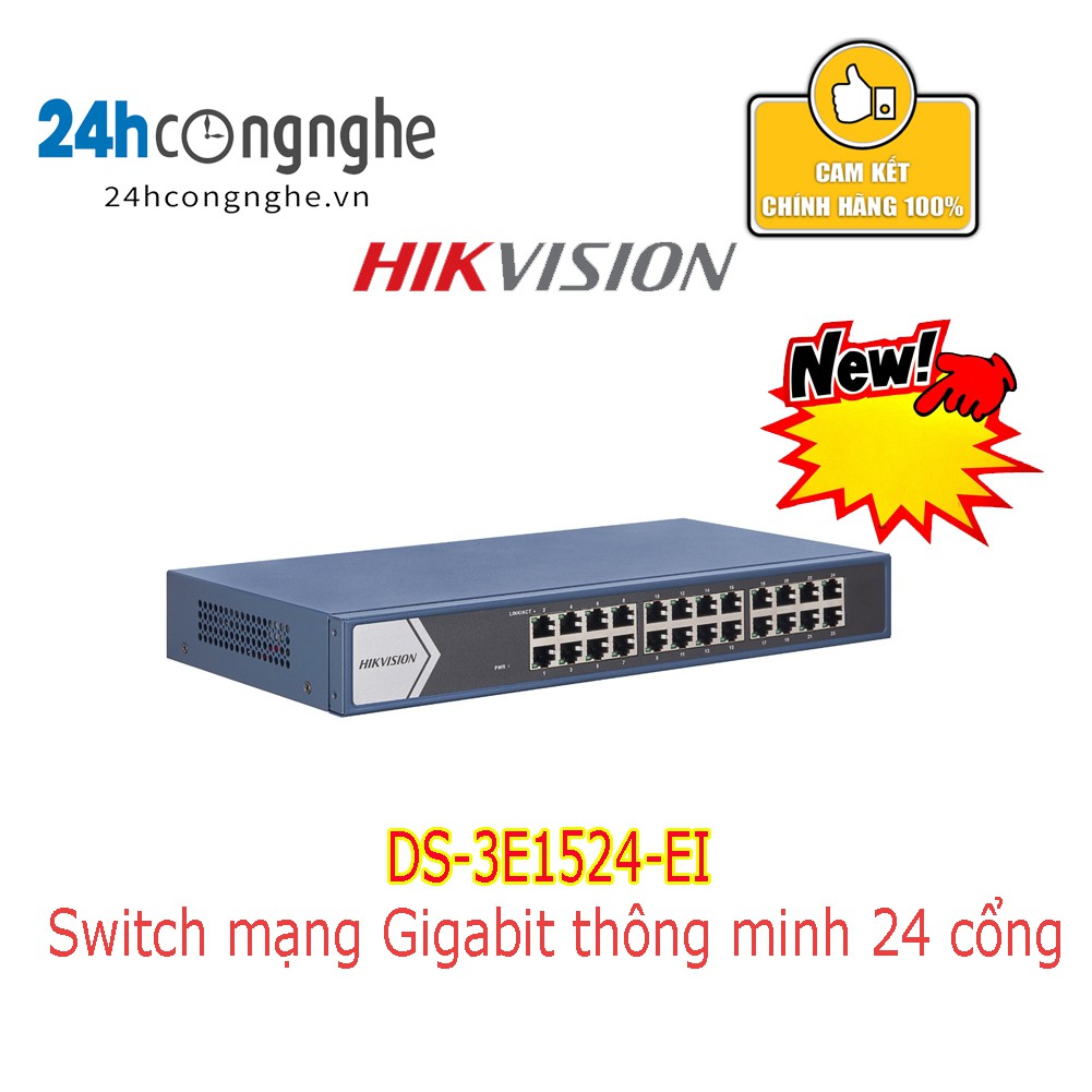 DS-3E1524-EI Switch mạng Gigabit thông minh 24 cổng