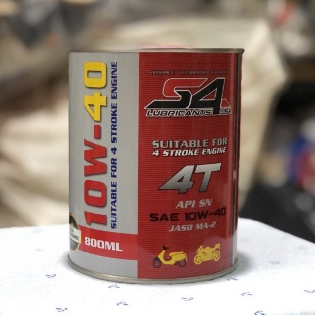 Nhớt Xe Máy S4 Nhập Khẩu Thương Hiệu USA 10W-40 0,8L