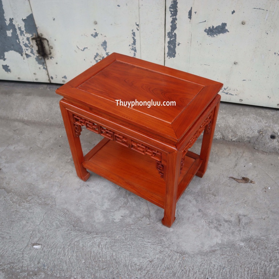 Đôn Chiện Chữ Nhật Kê Phòng Khách Gỗ Hương Mặt 30x40 Cao 50,60,70,80