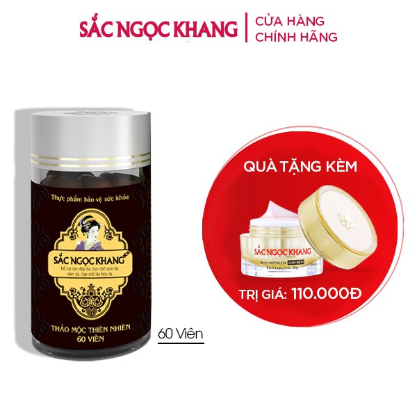 Viên uống đẹp da Sắc Ngọc Khang++ dòng cao cấp giúp chống lão hóa, giảm nám sạm & cân bằng nội tiết tố nữ [Hộp 60v]