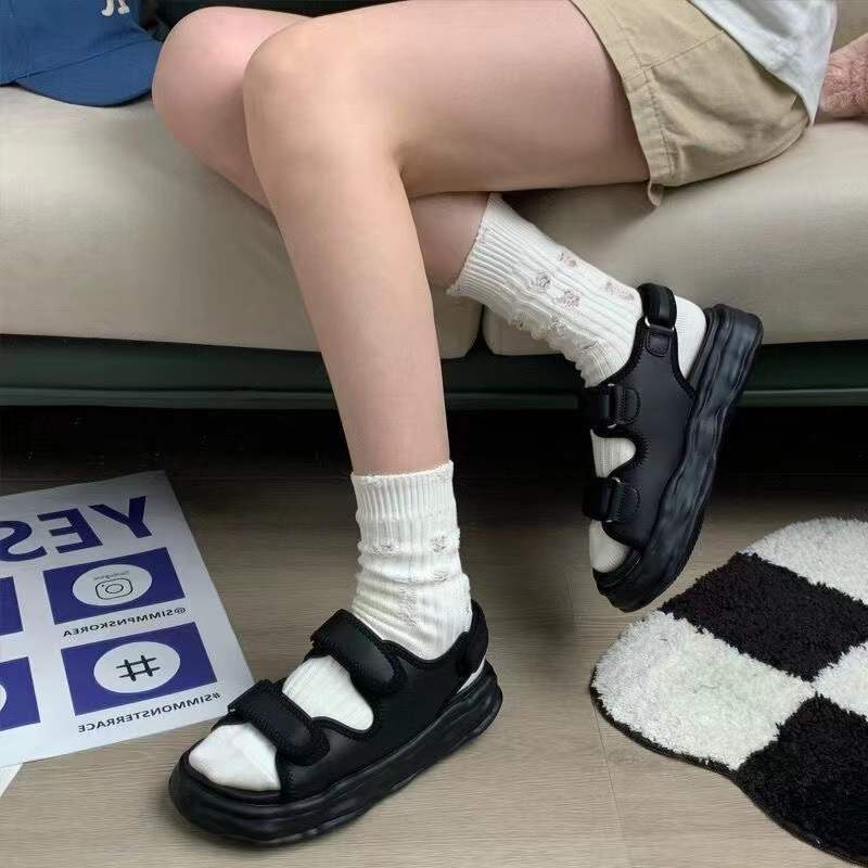 Giày Sandal Khóa Dán Thời Trang Dành Cho Nữ