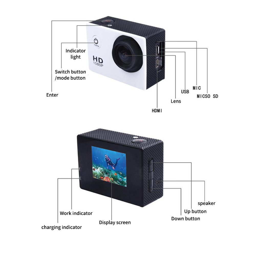 Camera Hành Trình Sj4000 Full Hd 1080p Kết Nối Wifi, Chống Thấm Nước