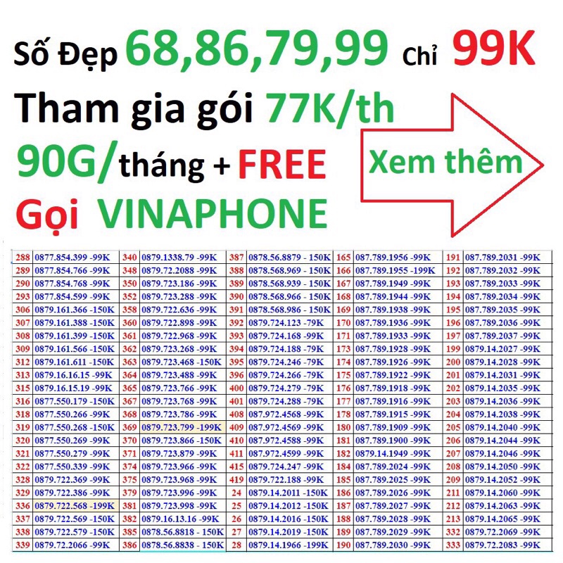 V120 [Miễn phí tháng đầu], Sim V90, V120 Viettel 60G/th, gọi miễn phí nội mạng. ITEL VINAPHONE 90G/th Gọi Vina Miễn phí