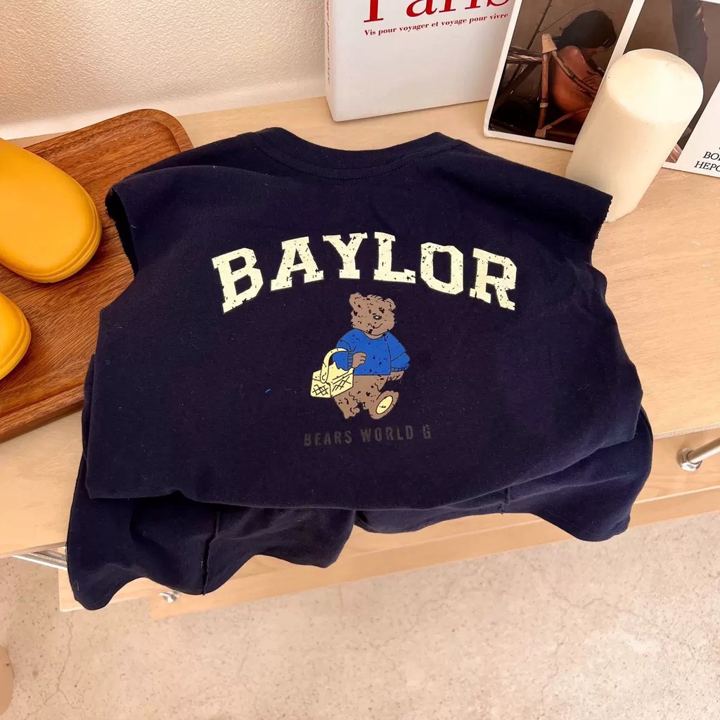 Bộ Sát Nách Cho Bé Trai Và Bé Gái, Bộ Ba Lỗ Trẻ Em BayLor Chất Cotton Ken Store