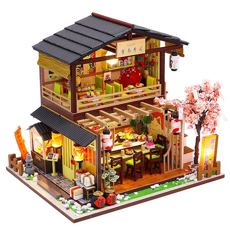 Mô hình nhà búp bê tự lắp ráp bằng gỗ-Diy house M2011